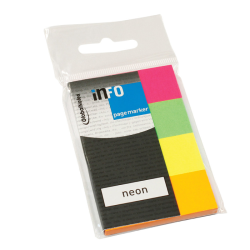 Индекси Global Notes, неон, 20 х 50 мм, 4 цвята х 50 л