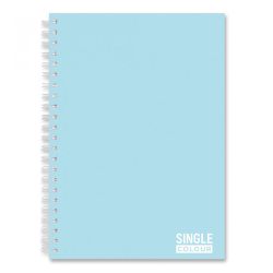 Тетрадка A5 спир. тв.корица Slim UV Pastel Single Colour, 100 л.ред, 2 теми, 80 г/м2