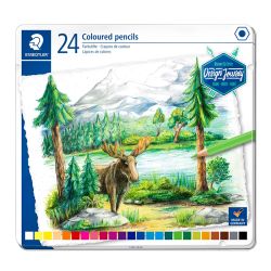 Цветни моливи Staedtler Design Journey, 12 цвята в метaлна кутия