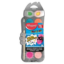 Водни бои Maped Color'peps, ф30, 12 цвята, с четка