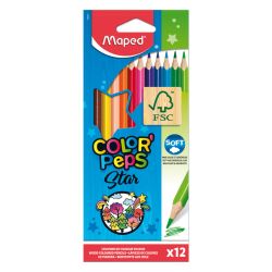 Моливи цветни Maped Color Peps, 12 цвята