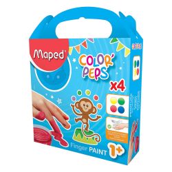 Бои за рисуване с пръсти Maped Early Age, 4 цвята