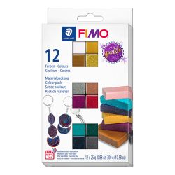 Комплект глина Staedtler Fimo Sparkle, 12 цв. х 25 гр.