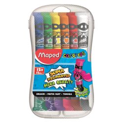 Темперна боя  Maped Color'peps, тубичка, 12 цв. х 12 мл., в РР кутия